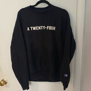 Black A24 Champion sweatshirt